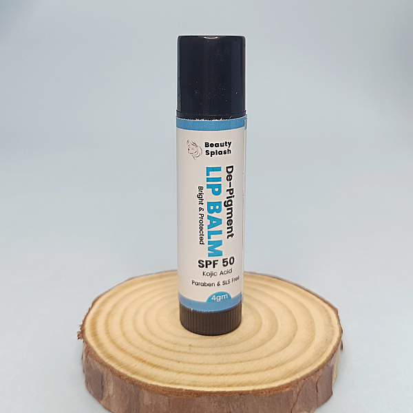 Bright & Protected: Depigment Lip Balm with Kojic Acid & SPF 50 for Dark Spot Correction & Sun Defense