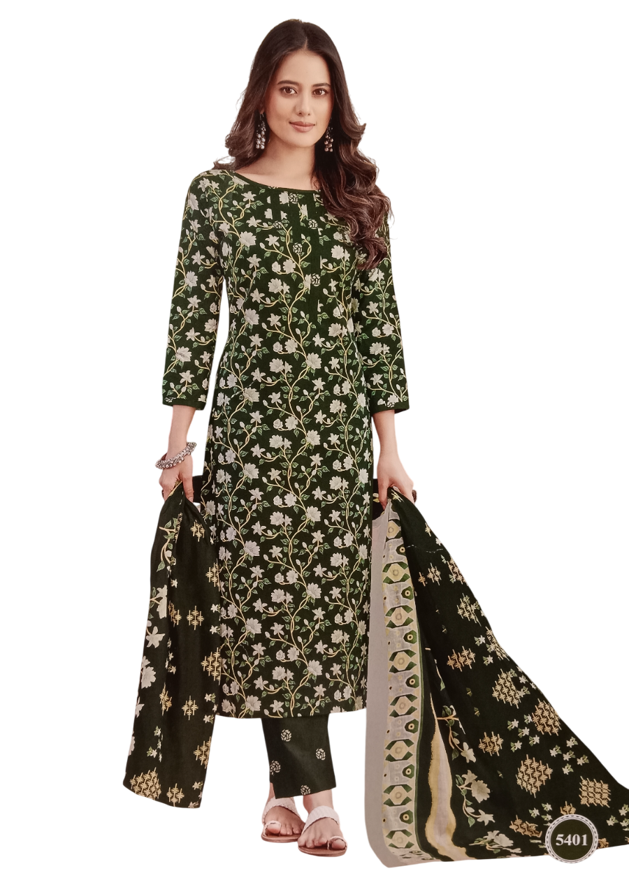 Women's Cotton Printed Dress Materials (Unstitched) D.6/16