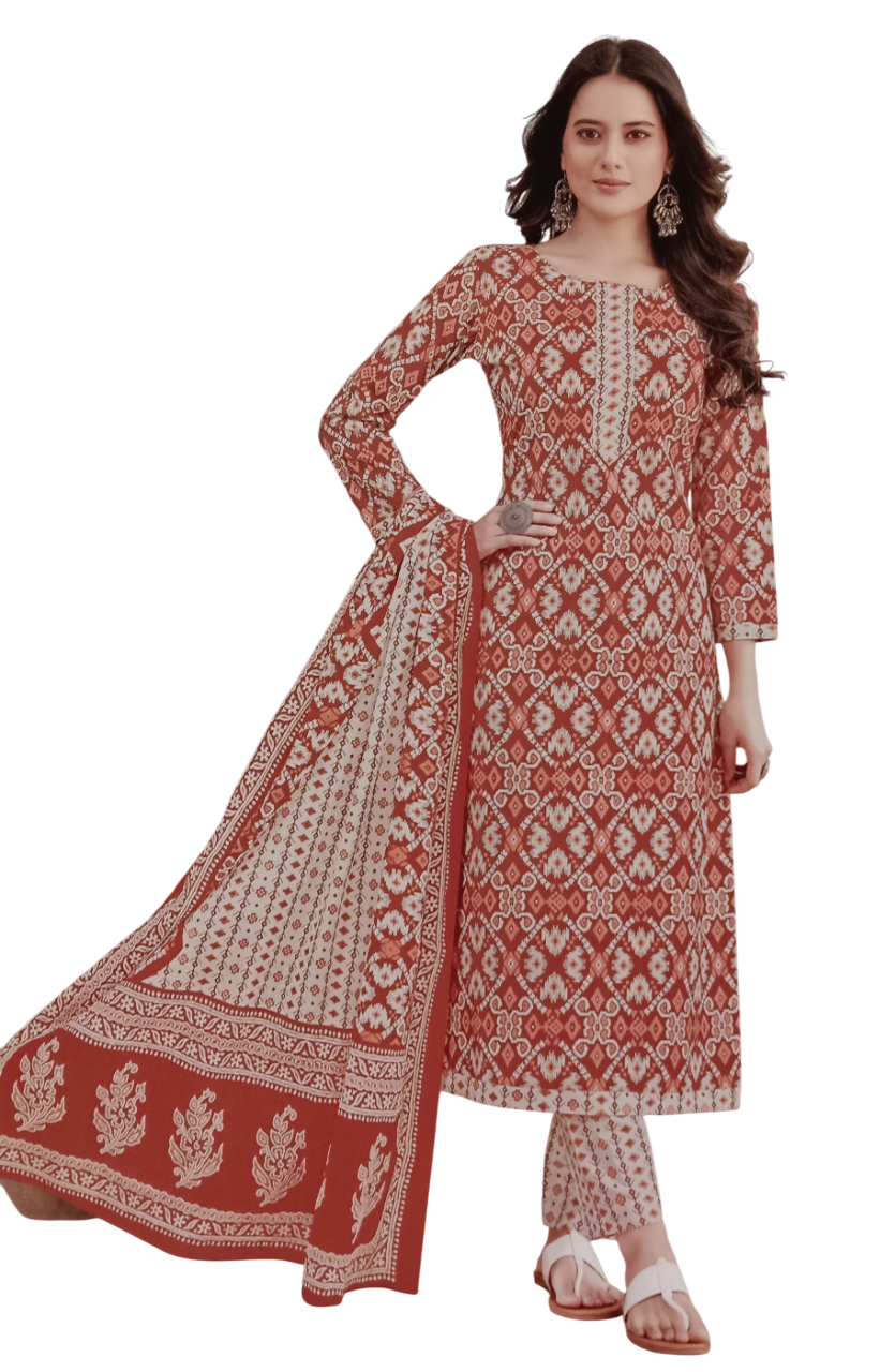 Women's Cotton Printed Dress Materials (Unstitched) D.6/16