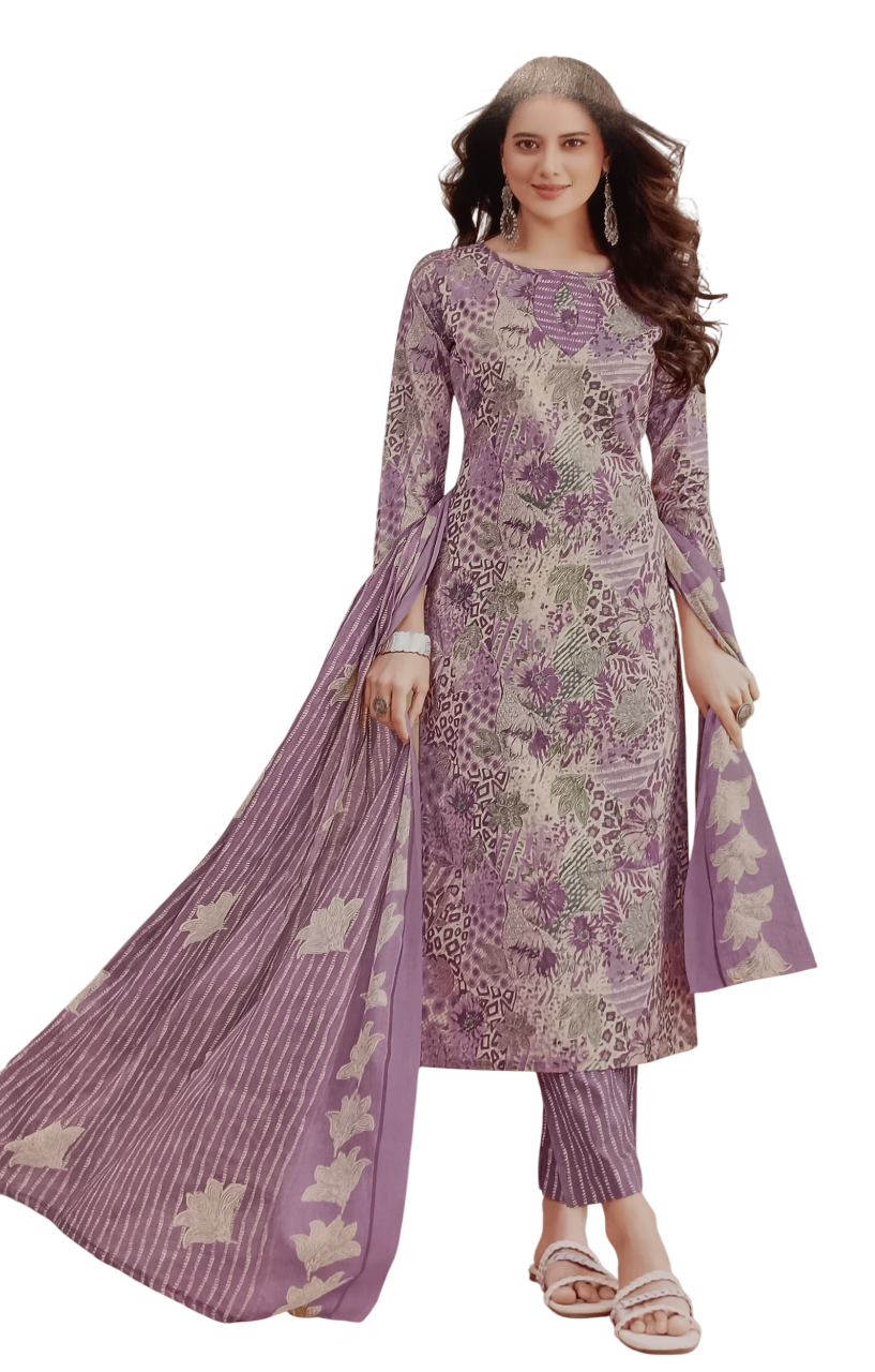 Women's Cotton Printed Dress Materials (Unstitched) D.6/16