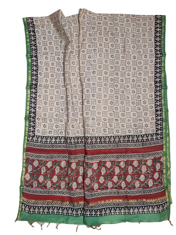 Maroon Chanderi Silk Unstitched Suit Set