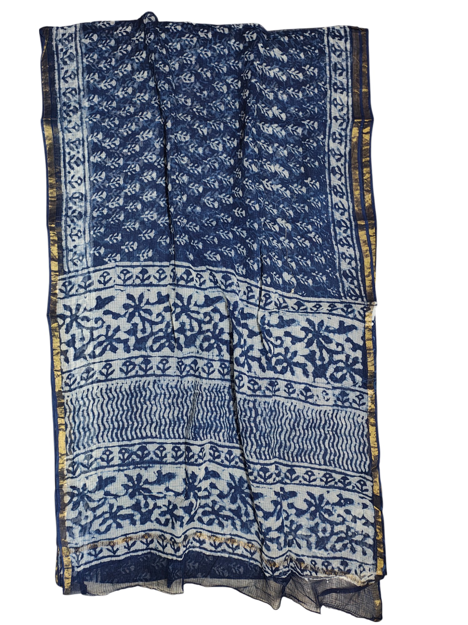 Indigo Kota Doria Saree for Women