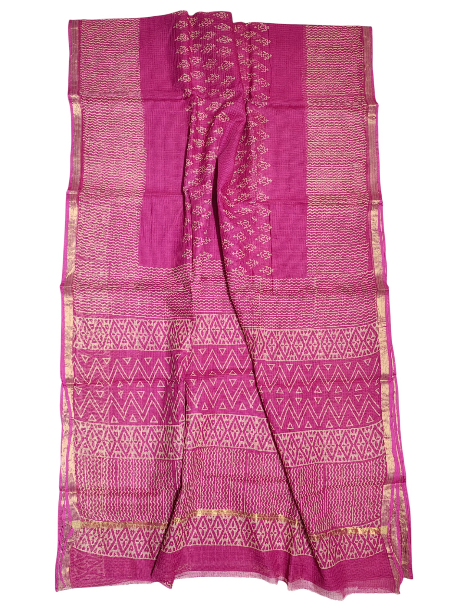 Pink Kota Doria Saree for Women