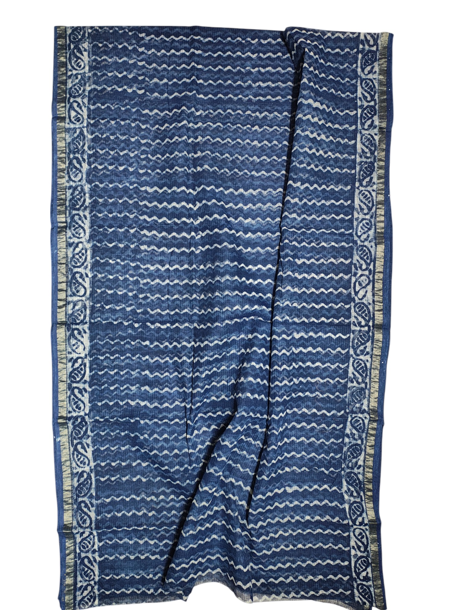 Indigo Kota Doria Cotton Saree for Women