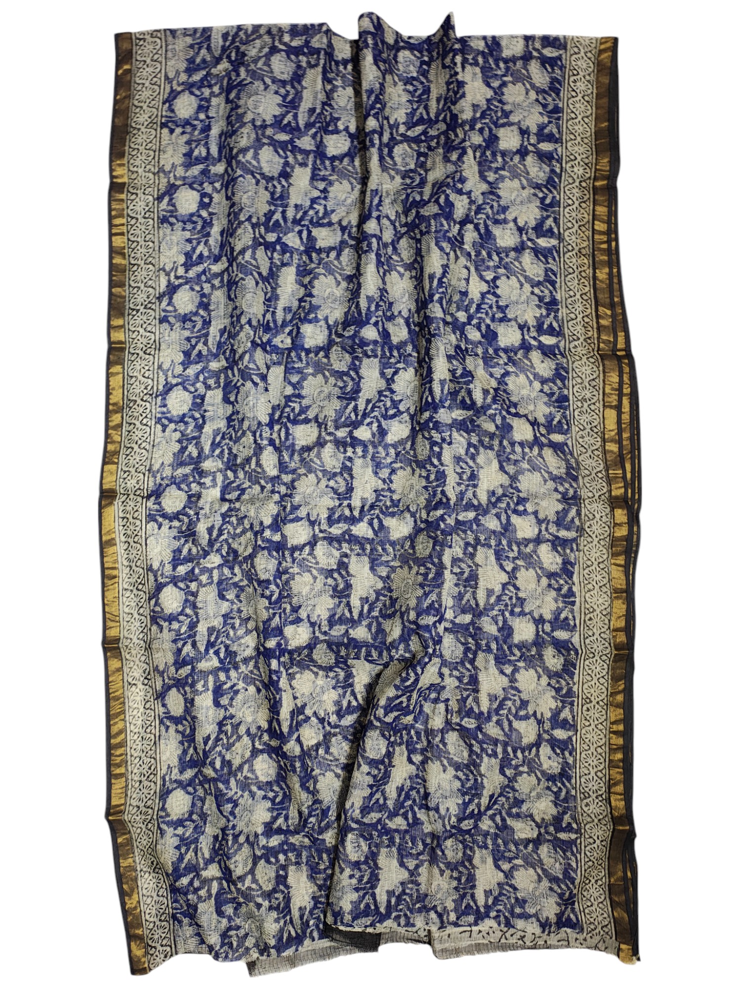 Blue Kota Doria Saree for Women