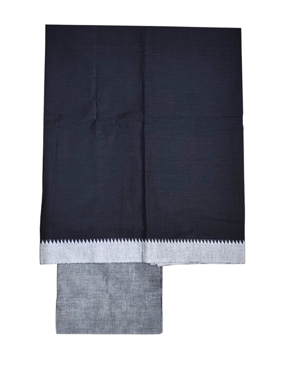 Pink & Green Mangalagiri Cotton Dress Materials for Women