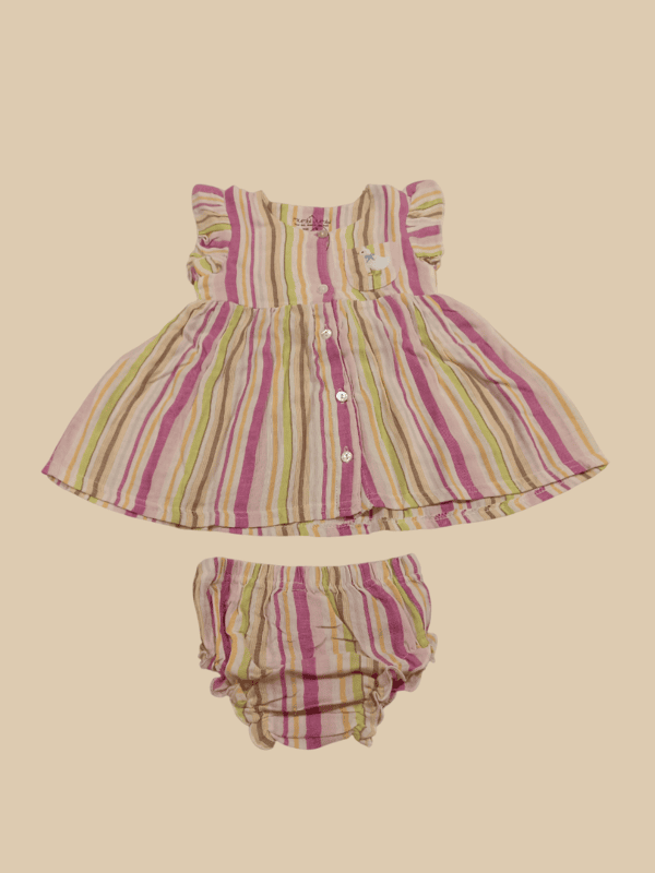 Baby Girl Cotton Frock with Matching Bloomer mj D.24.930