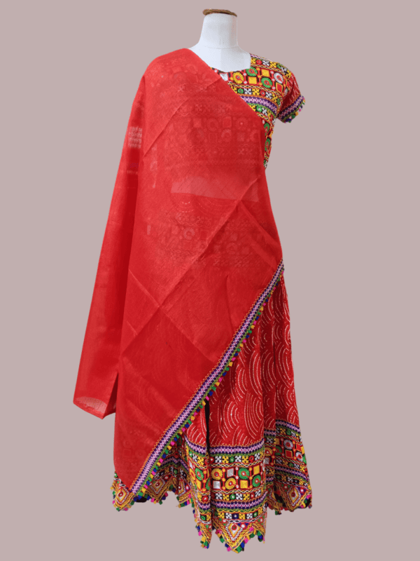 Multicolor Kutchi Embroidered Choli with Traditional Mirror Work D.3/4
