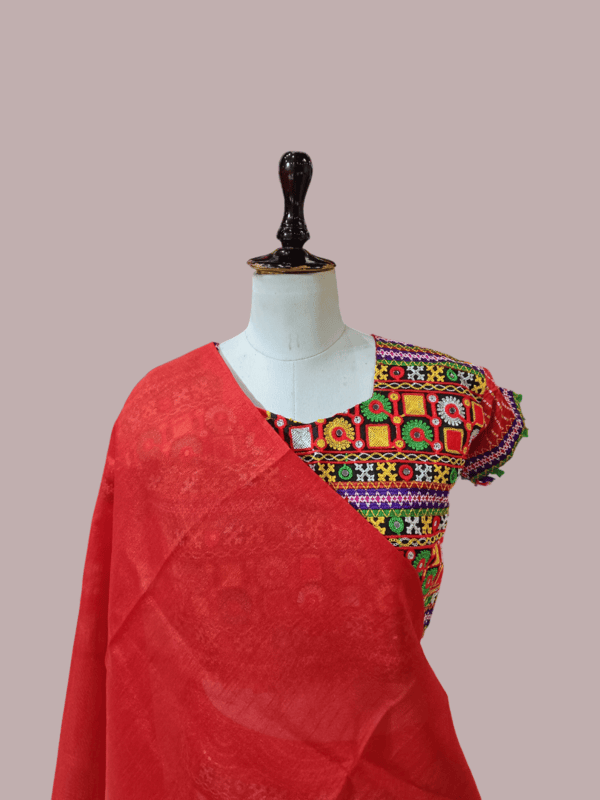 Multicolor Kutchi Embroidered Choli with Traditional Mirror Work D.3/4