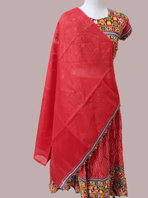 Multicolor Kutchi Embroidered Choli with Traditional Mirror Work D.3/4