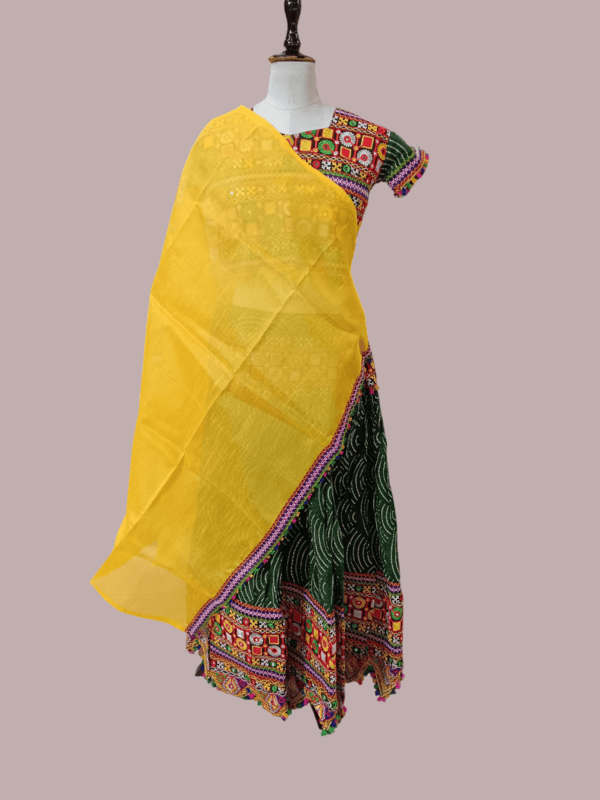 Multicolor Kutchi Embroidered Choli with Traditional Mirror Work D.3/4