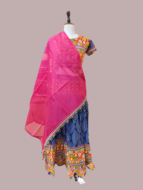 Multicolor Kutchi Embroidered Choli with Traditional Mirror Work D.3/4