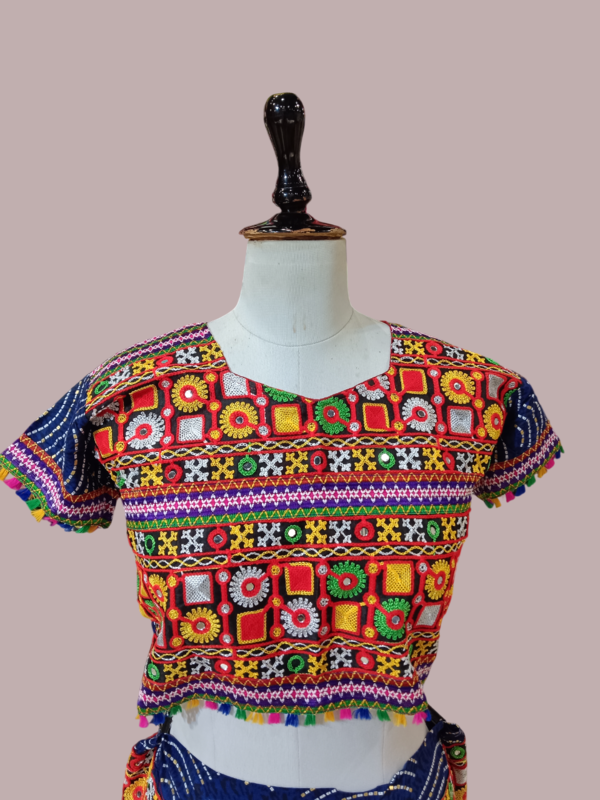 Multicolor Kutchi Embroidered Choli with Traditional Mirror Work D.3/4
