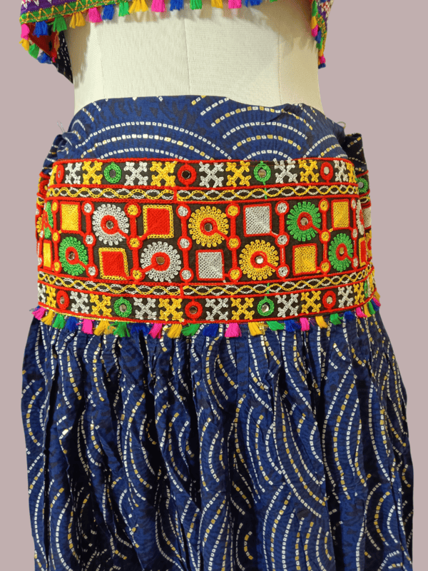 Multicolor Kutchi Embroidered Choli with Traditional Mirror Work D.3/4