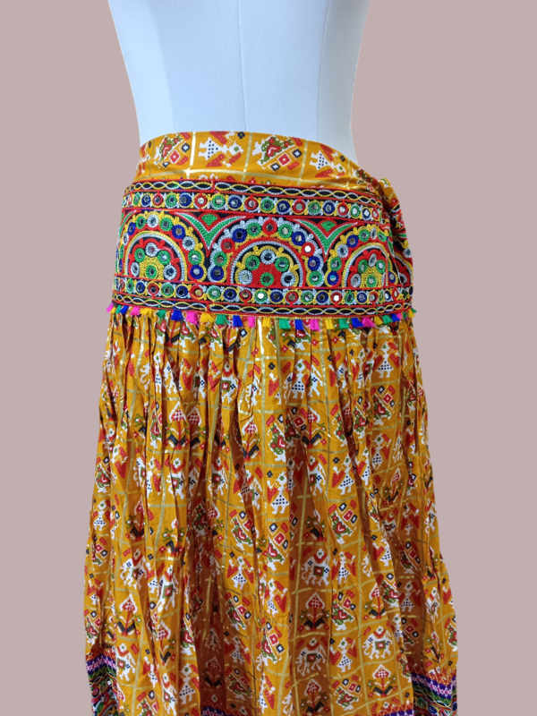 Blue & Orange Navratri Special Chaniya Choli Set D.Hathi+chin choli