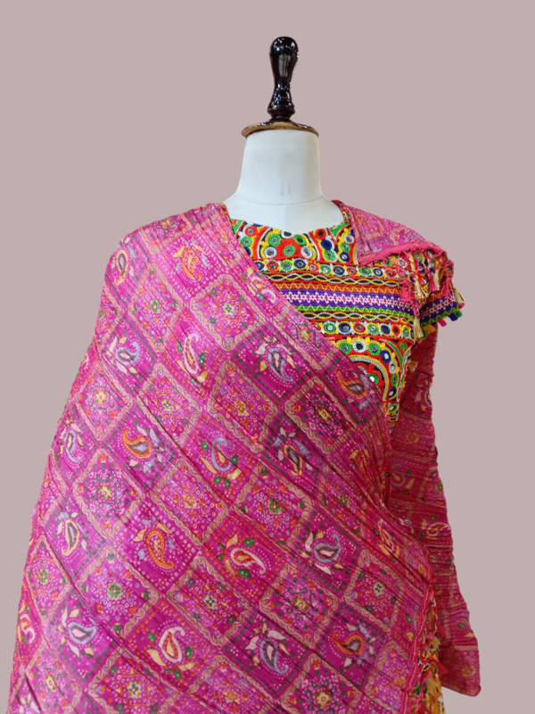 Blue & Orange Navratri Special Chaniya Choli Set D.Hathi+chin choli