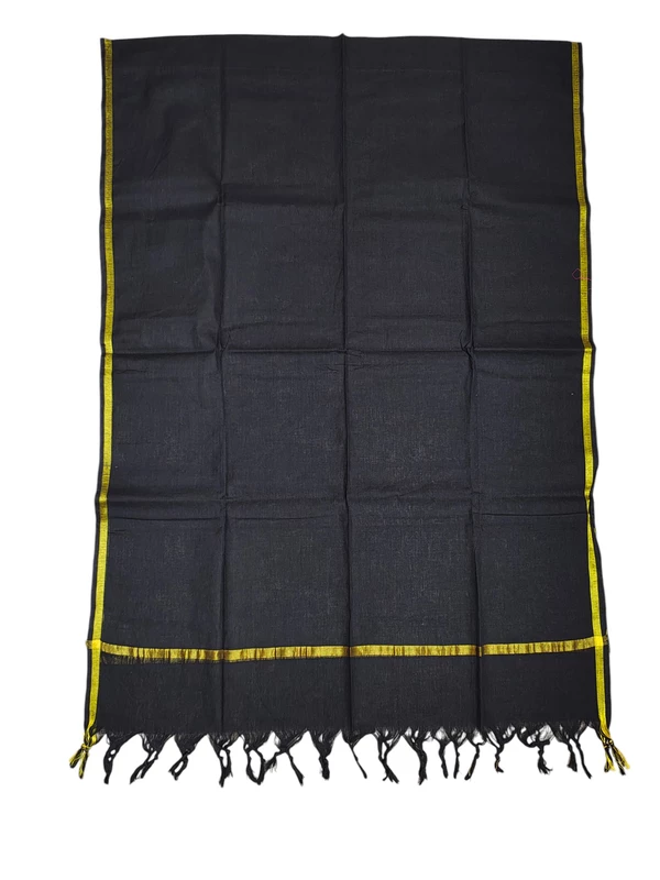 Black Mangalagiri Cotton Dress Materials for Women