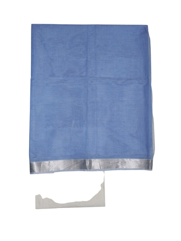 Blue Mangalagiri Cotton Dress Materials for Women