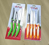 3 Pcs Stainless Steel Knife And Peeler Set