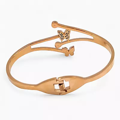 Waterproof Butterfly Bracelet | Anti-Tarnish Stainless Steel Jewelry for Women