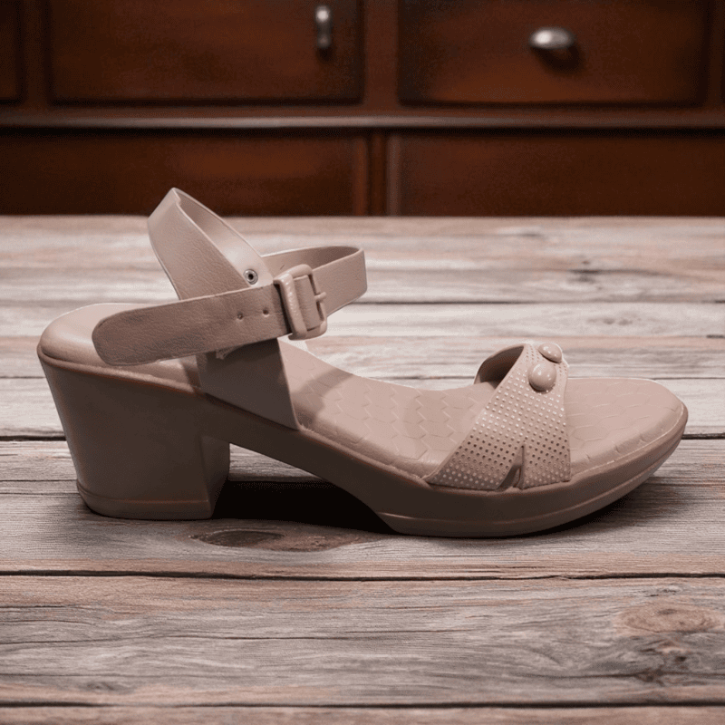 Trendy Peach Block Heel Ladies Sleeper | Stylish & Comfortable