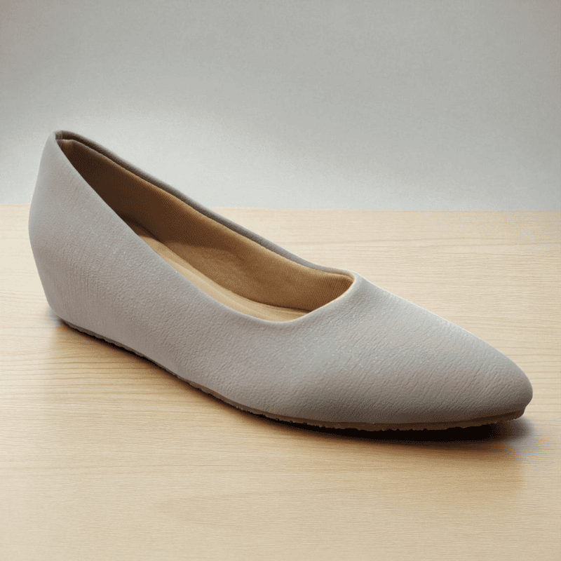 Elegant Cream Wedge Ballerina Shoes