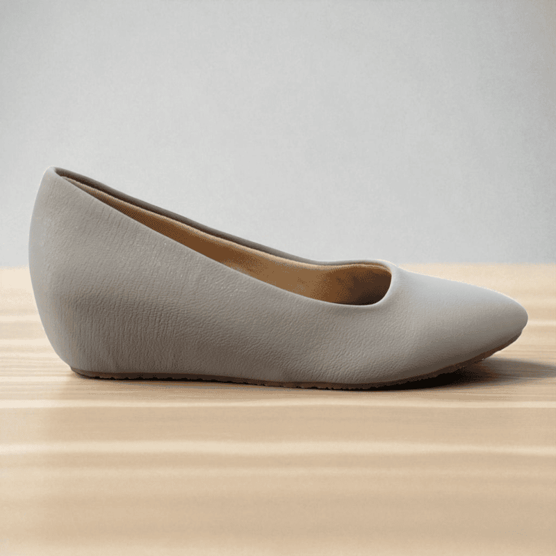 Elegant Cream Wedge Ballerina Shoes
