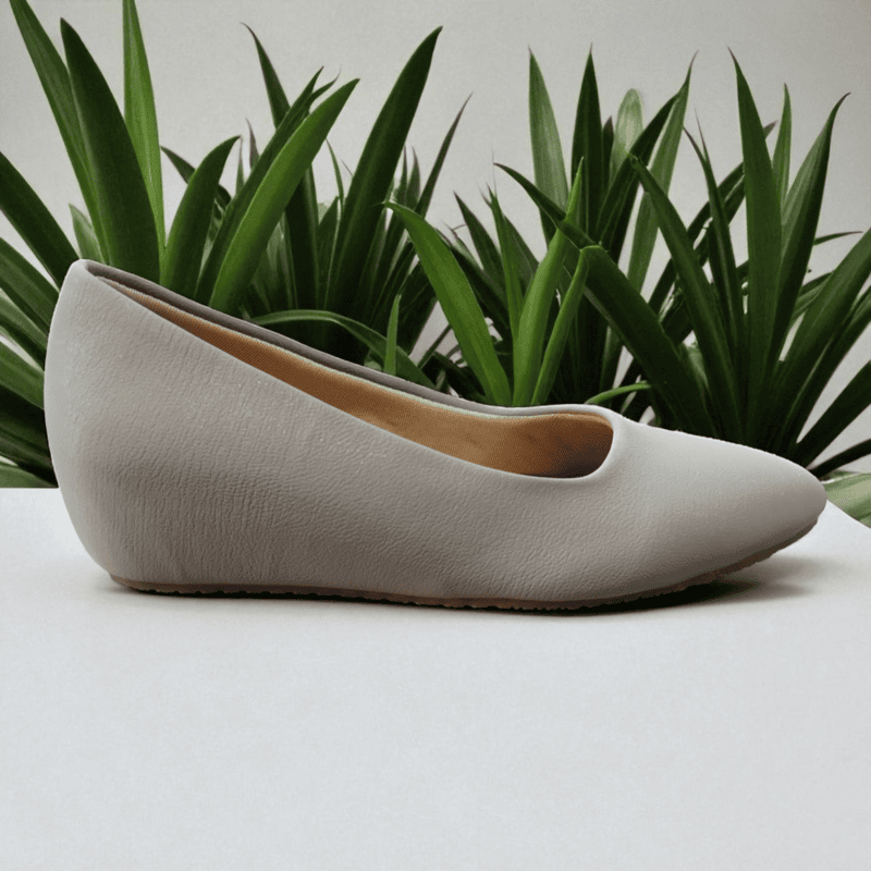 Elegant Cream Wedge Ballerina Shoes