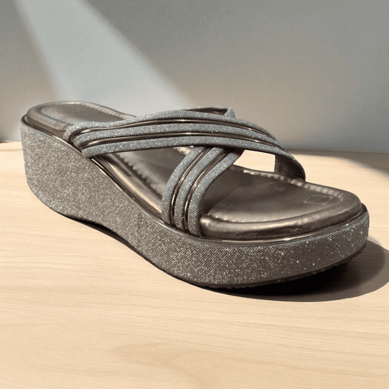 Shimmer Wedge Sandals