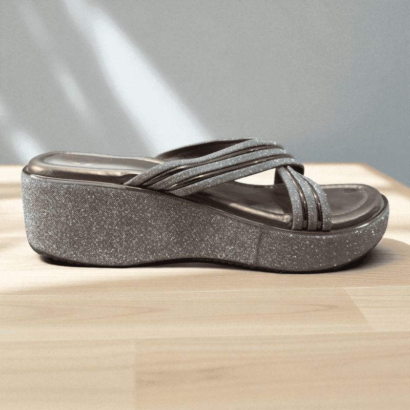 Shimmer Wedge Sandals