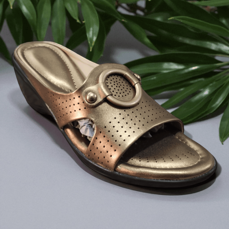 Copper Comfort Wedge Sandals