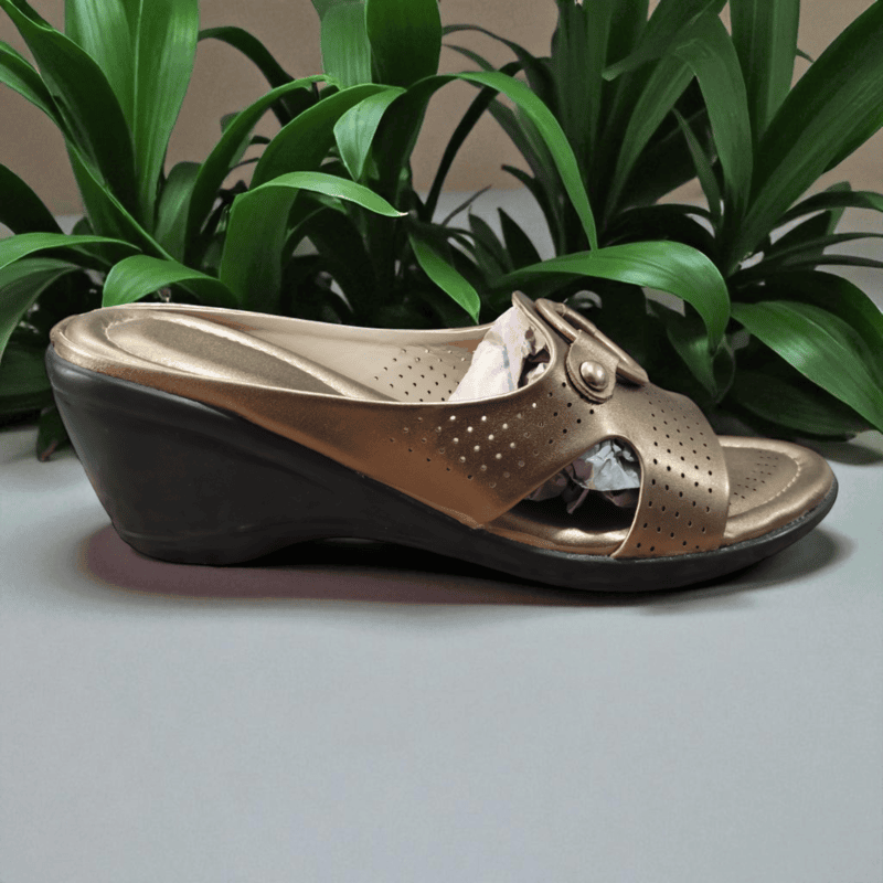 Copper Comfort Wedge Sandals