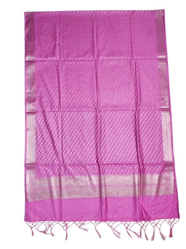 Pink Banarasi Silk Dress Material for Women