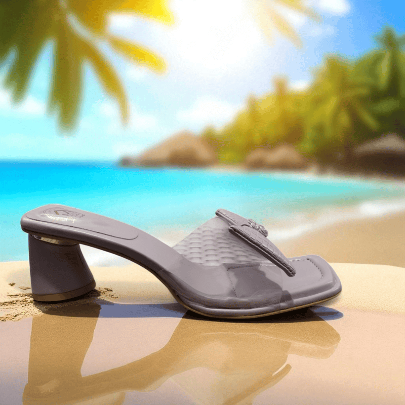 Lavender Transparent Strap Heels