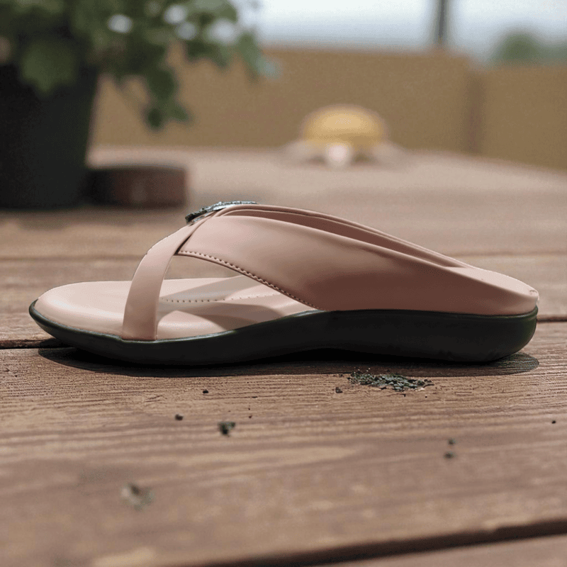 Nude Toe-Ring Casual Flats