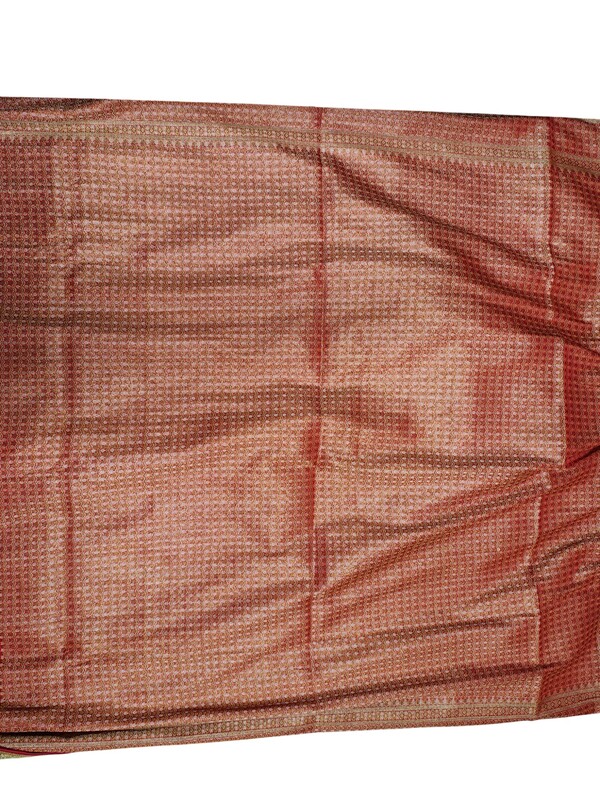 Red Banarasi Silk Zari Saree with Unstitched Blouse