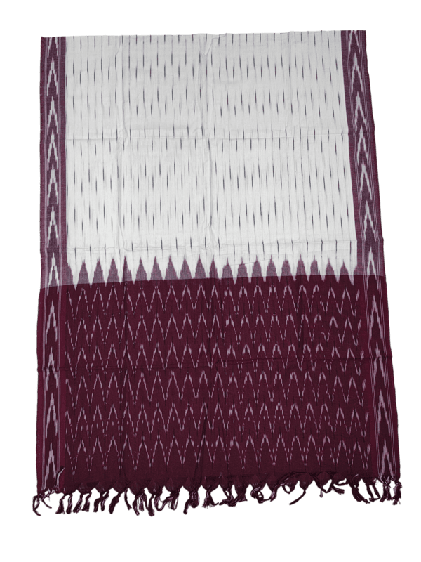 Wine Ikkat Unstitched Salwar Suit Dress Material with Dupatta