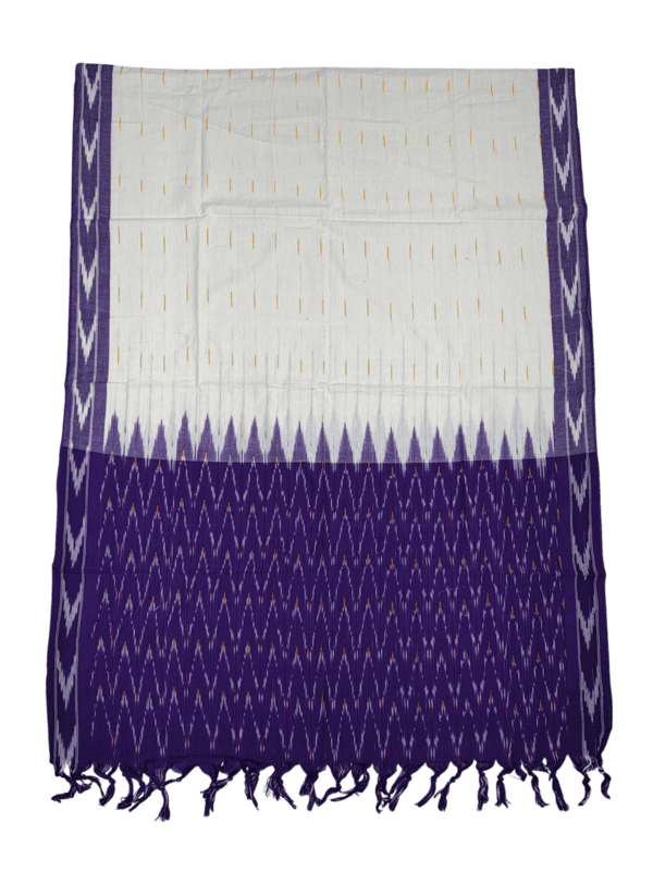 NavyBlue Ikkat Cotton Unstitched Salwar Suit Dress Material with Dupatta