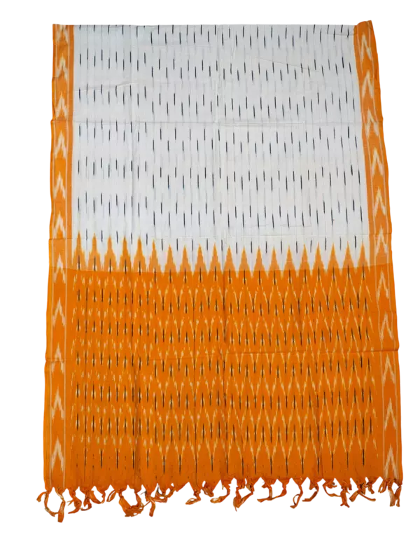 Mustard Pochampally Ikkat Cotton Unstitched Salwar Suit Dress Material with Dupatta