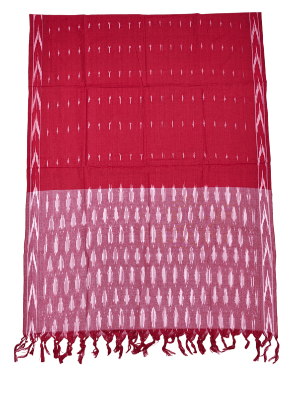 Pink Ikkat Cotton Unstitched Salwar Suit Dress Material with Dupatta