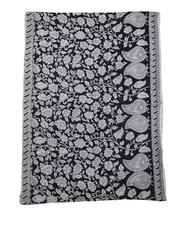 Black Kalamkari Pure Cotton Saree with Blouse Piece