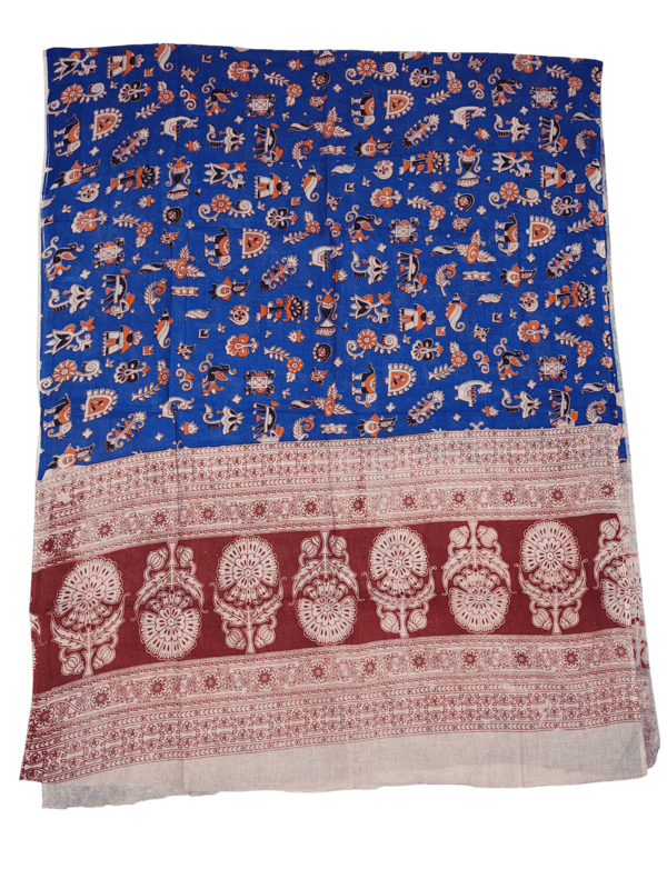 Pink Pure Cotton Kalamkari Hand Block Print Unstitched Salwar Suit Set