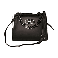 Noir Luxe Chain Shoulder Bag