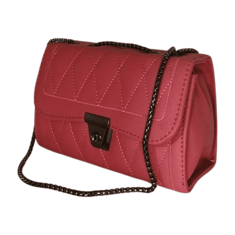 Chic quilted pink handbag