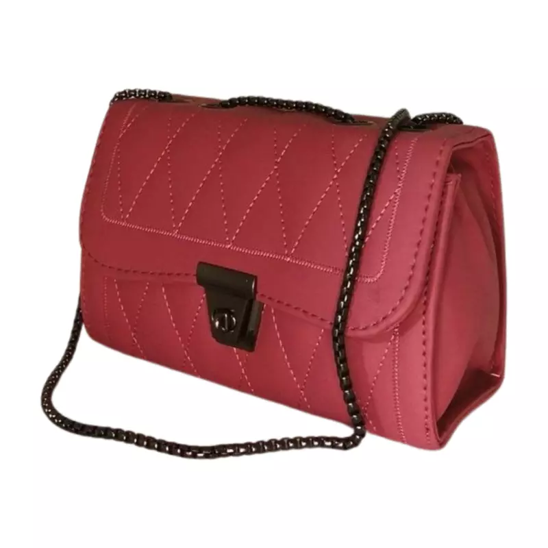 Chic quilted pink handbag