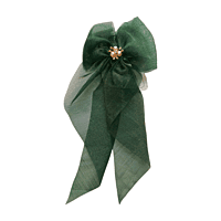 Elegant Sheer Organza Hair Bow Clip with Pearl Center- combo of 3