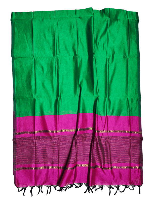 Pink Pochampally Ikkat Silk Dress Material with Dupatta