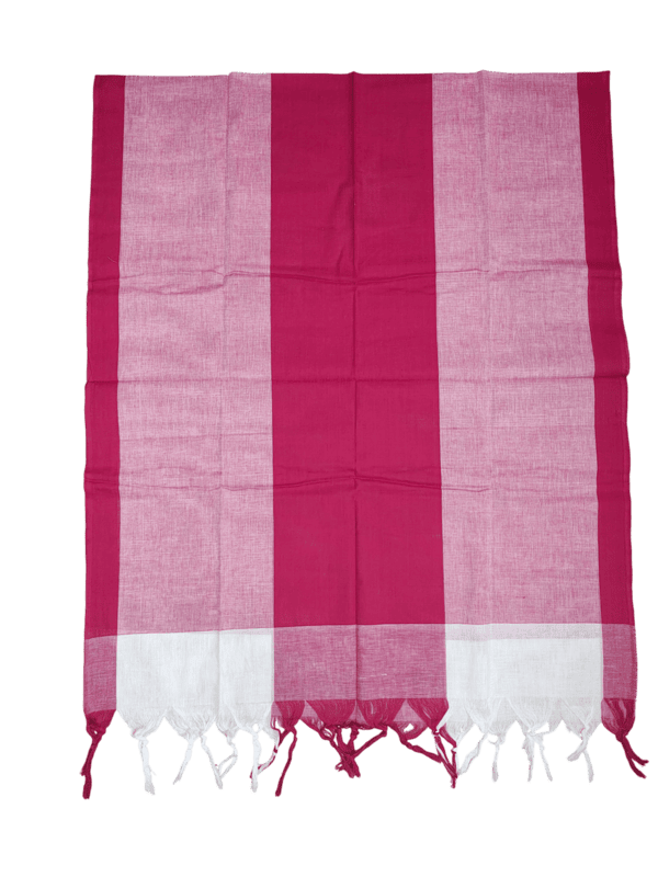 Dark Pink Handloom Mangalagiri Cotton Dress Materials for Women