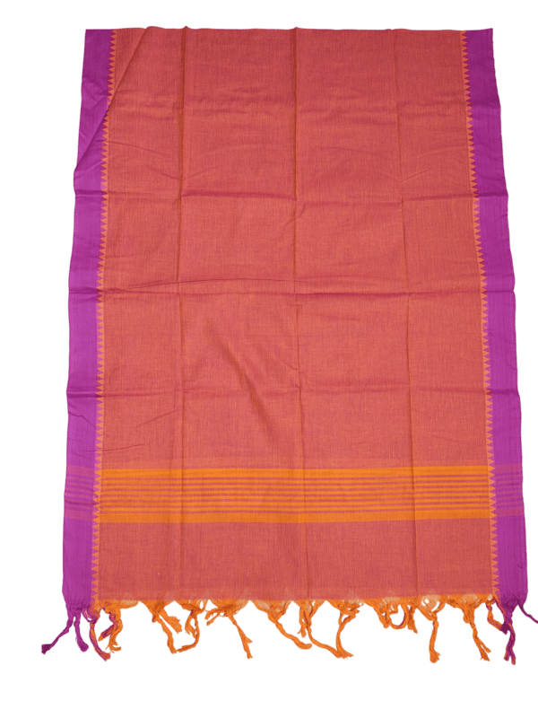 Purple Handloom South Cotton Unstitched Salwar Suit Set with Dupatta for Women