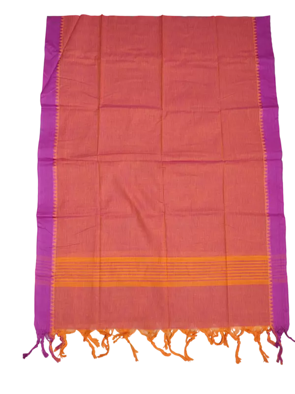 Purple Handloom South Cotton Unstitched Salwar Suit Set with Dupatta for Women